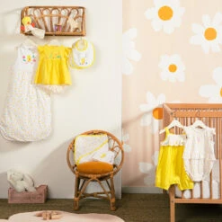 Combinaison Courte Imprimé Poussins Pour Bébé Fille -Orchestra HB00UD BLA 4 X