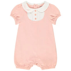 Combinaison Courte Col Claudine Pour Bébé Fille