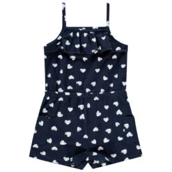 Combinaison Courte Imprimé Coeurs Pour Bébé Fille