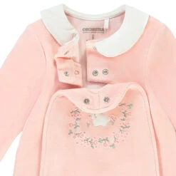 Dors-bien En Velours Col Claudine Et Broderies Pour Bébé Fille -Orchestra HB00V8 ROC 4 X