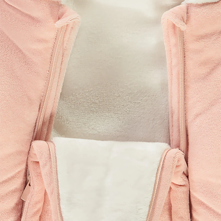 Combi-pilote à Capuche Avec Lapin Brodé Et Noeud Fantaisie Pour Bébé Fille 5 Combi-pilote à Capuche Avec Lapin Brodé Et Noeud Fantaisie Pour Bébé Fille – Image 5