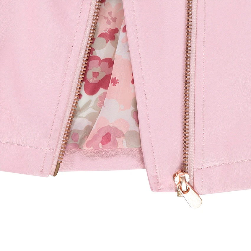 Perfecto En Simili Cuir Rose Avec Poches Zippées 6 Perfecto En Simili Cuir Rose Avec Poches Zippées – Image 6