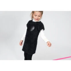 Robe Manches Courtes En Tricot Poil Avec Coeur En Sequins Magiques -Orchestra HFIMOE NOI 10 X