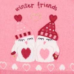 Pull De Noël En Tricot Avec Coeurs En Jacquard Et Pingouins Brodés -Orchestra HFIMPN ROM 3 X