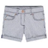 Short En Toile à Rayures Verticales