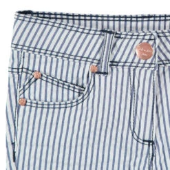 Short En Toile à Rayures Verticales 5 Short En Toile à Rayures Verticales -Orchestra HFIN5Q BLA 3 X