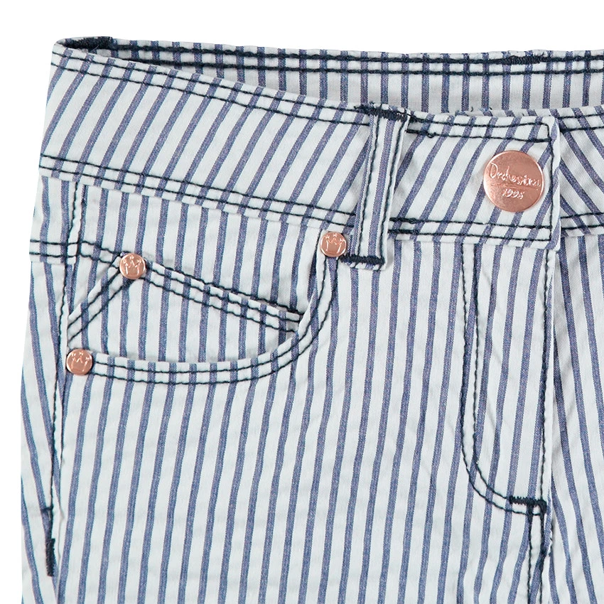 Short En Toile à Rayures Verticales 3 Short En Toile à Rayures Verticales – Image 3