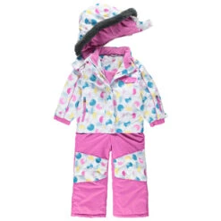 Combinaison De Ski Effet 2 En 1 à Pois Colorés All-over