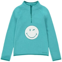 Sweat En Polaire Avec SmileyWorld Brodé Et Col Zippé