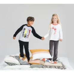 Pyjama En Velours Bicolore Avec Princesse Printée -Orchestra HFINE6 ECR 11 X