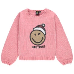 Pull En Maille Chenille Avec Smiley En Sequins Esprit Noël