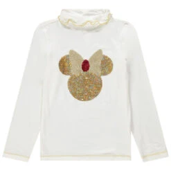 Sous-pull Col Roulé Motif Minnie En Sequins Magiques Disney