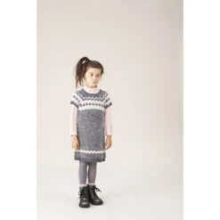 Robe Manches Courtes En Tricot Effet Poil à Motif Graphique Jacquard -Orchestra HFINL8 GRM 10 X