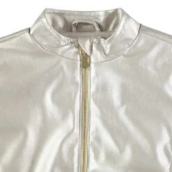 Veste Style Motard Argentée Doublée Satin -Orchestra HFINNE BGC 4 X