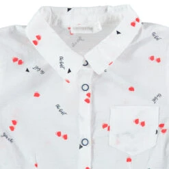 Chemise Manches Longues Imprimée Coeurs All-over à Poche -Orchestra HFINNG BLA 3 X