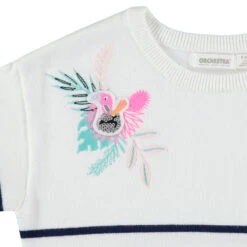 Pull En Tricot Rayé Avec Broderie Colorée Et Badge à Sequins -Orchestra HFINOY ECR 3 X