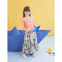 Gilet En Maille Côtelée Avec Fine Broderie Et Liens à Nouer -Orchestra HFINP4 ROC 15 X