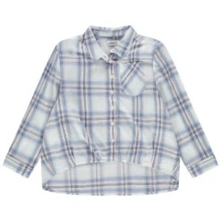 Chemise Manches Longues à Carreaux Et Poche Plus Courte Devant