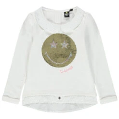 Sweat En Molleton Effet 2 En 1 Motif SmileyWorld En Sequins Magiques