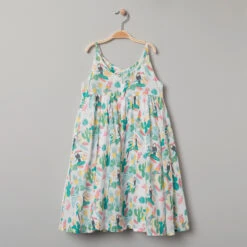 Robe à Fines Bretelles Et Imprimé Tropical All-over -Orchestra HFINVK BLA 2 X