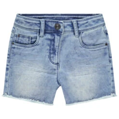 Short En Jean Effet Used Finitions Franges
