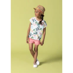 Short En Satin De Coton Uni à Poches Volantées -Orchestra HFINYO ROM 10 X