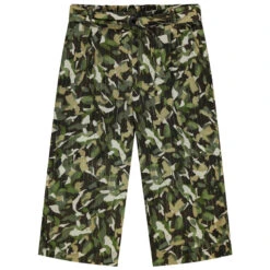 Pantalon Ample Imprimé All-over à Fines Rayures Métallisées