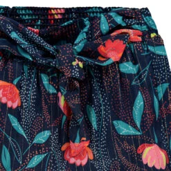 Pantacourt Large à Fleurs Et Rayures Dorées -Orchestra HFINZE BLF 3 X