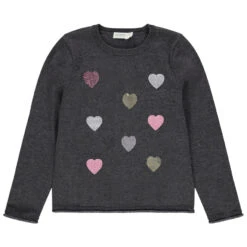Pull En Tricot Avec Coeurs En Sequins