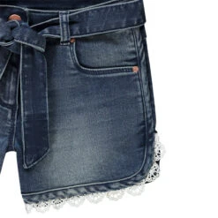 Short En Jean Délavé Pour Fille Finition Dentelle -Orchestra HFIO08 BLC 3 X