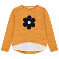 Sweat En Molleton Effet 2 En 1 Avec Fleur Contrastée Brodée