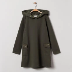 Robe Maille Manches Longues à Capuche