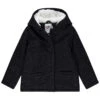 Manteau à Capuche En Drap De Laine Doublé Sherpa Pour Enfant Fille