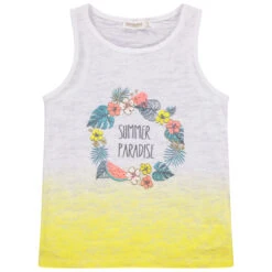 Débardeur Effet Dévoré Tie And Dye à Couronne De Fleurs