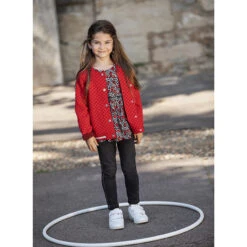 Jean Effet Délavé à Bandes Brillantes Latérales Pour Enfant Fille -Orchestra HFIO44 NOI 10 X