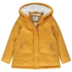 Parka En Twill à Capuche Doublée Sherpa
