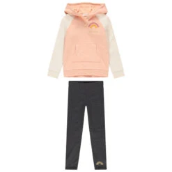 Jogging En Molleton Avec Sweat Motif Arc-en-ciel Et Legging Chiné