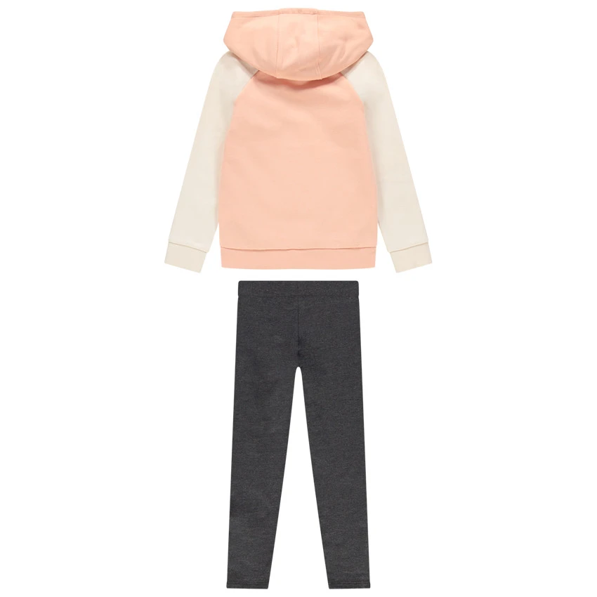 Jogging En Molleton Avec Sweat Motif Arc-en-ciel Et Legging Chiné 2 Jogging En Molleton Avec Sweat Motif Arc-en-ciel Et Legging Chiné – Image 2