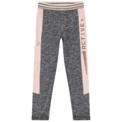 Legging De Sport à Bandes Roses Pour Enfant Fille
