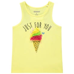 Débardeur Uni à Texte Et Glace En Relief