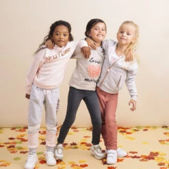 Pantalon De Jogging En Molleton à Bandes Et Inscription Pour Enfant Fille -Orchestra HFIO5S GRM 17 X