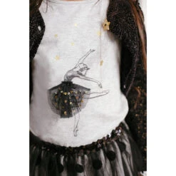 T-shirt Manches Longues Print Danseuse étoile Et Détails Dorés -Orchestra HFIO7J GRM 15 X