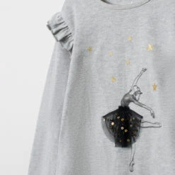 T-shirt Manches Longues Print Danseuse étoile Et Détails Dorés -Orchestra HFIO7J GRM 3 X