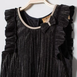 Robe De Fêtes Plissée Irisée à Manches Volantées -Orchestra HFIO7N GRF 3 X