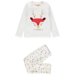 Pyjama De Noël En Sherpa Avec Sequins Dorés