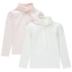 Lot De 2 Sous-pulls à Col Roulé Imprimés Coeurs All-over