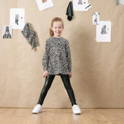 Tunique Manches Longues Imprimée Fleurs All-over -Orchestra HFIOBJ NOI 15 X