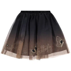 Jupe En Tulle Effet Dégradé à Papillons En Sequins