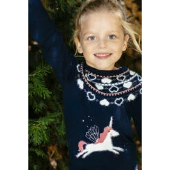 Pull De Noël En Tricot Motif Licorne -Orchestra HFIOGL BLF 15 X