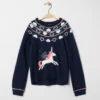 Pull De Noël En Tricot Motif Licorne